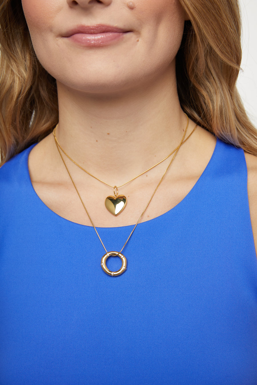 Medium Puffy Gold Heart Charm