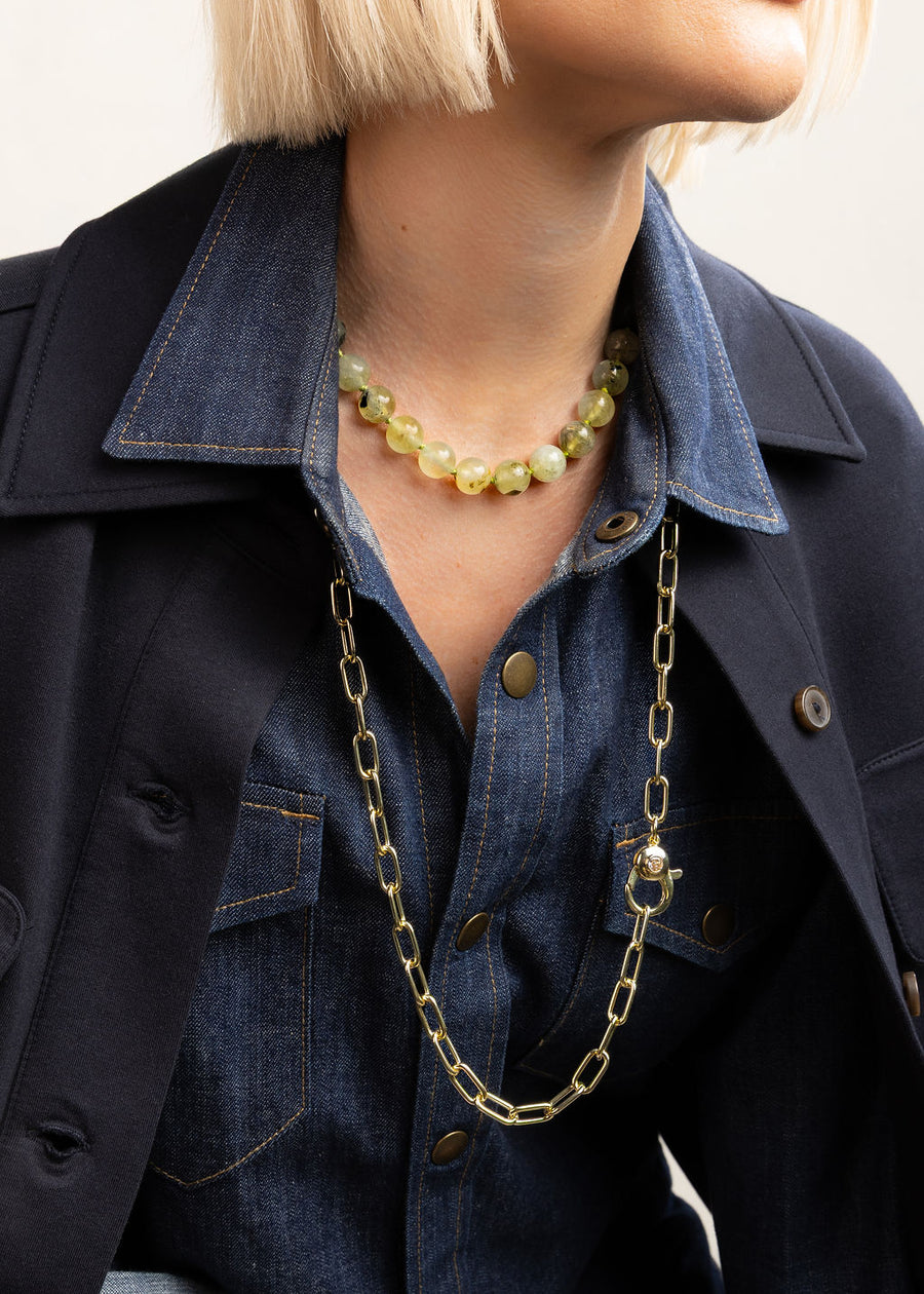 32” Long Paperclip Statement Chain