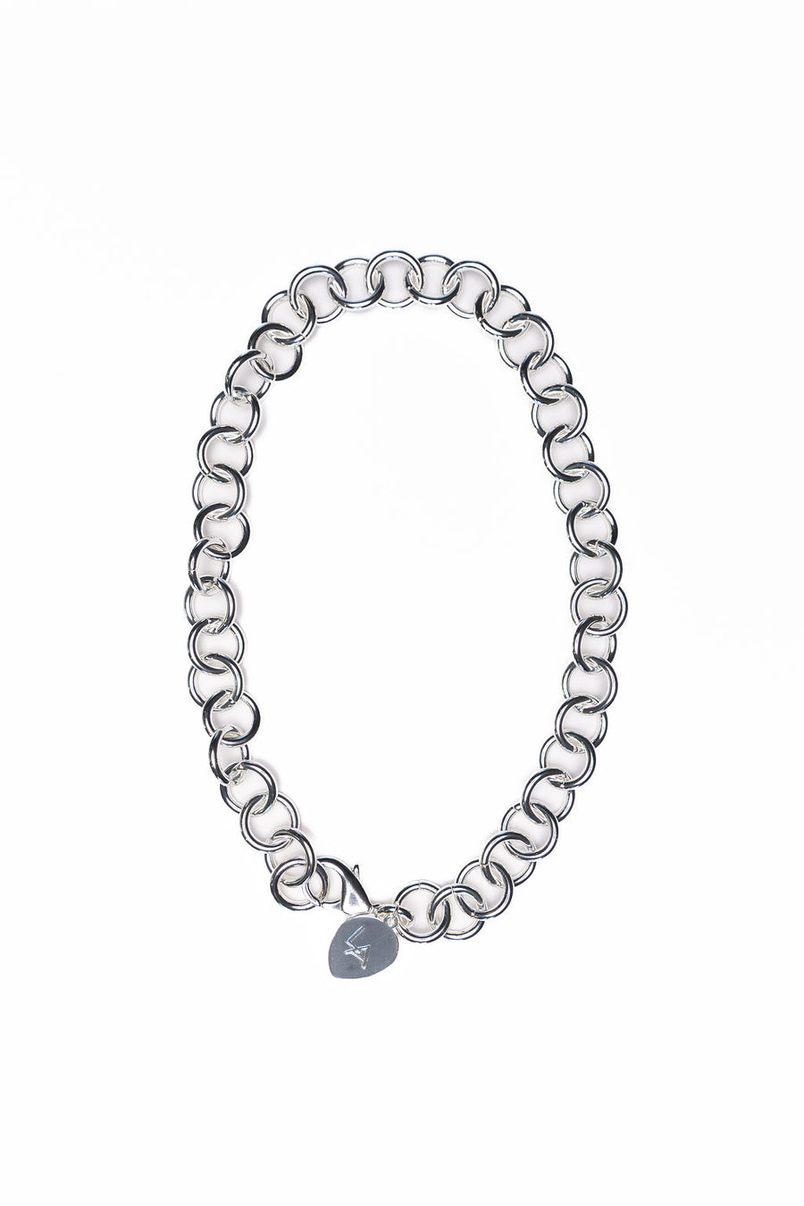 Circle Link Chunky Chain Necklace-Gold or Silver