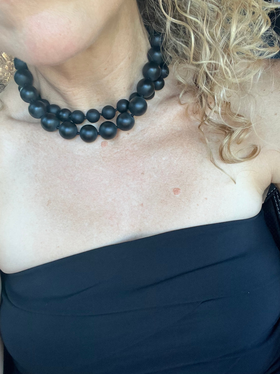 Black Jumbo Statement Necklace
