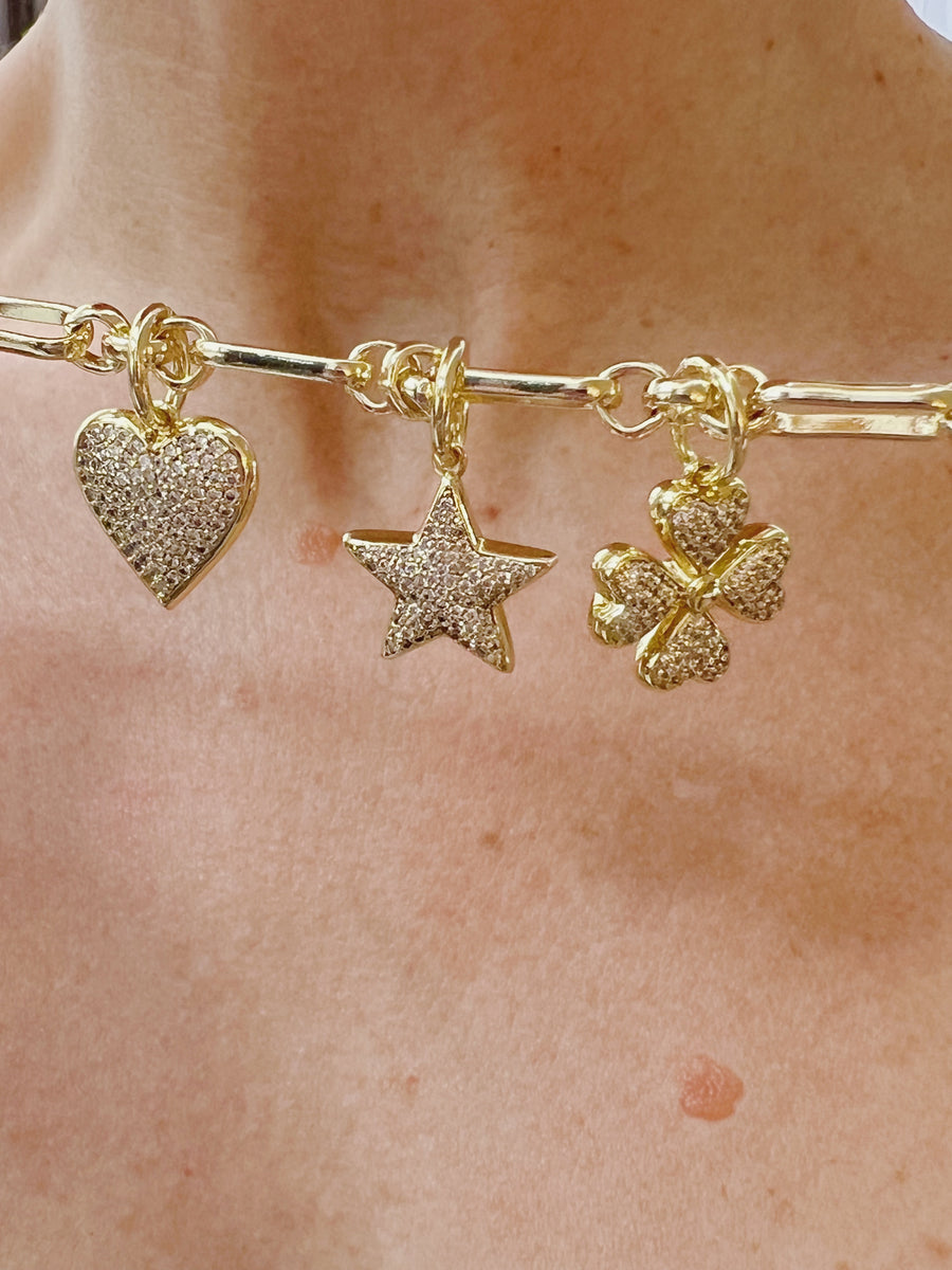 Small Pave Lucky Charm