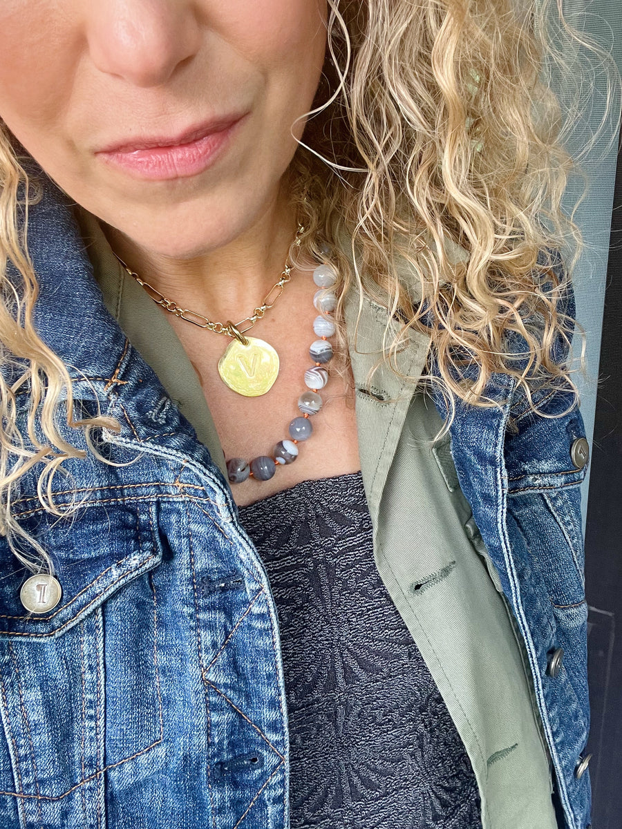 Botswana Agate Statement Necklace