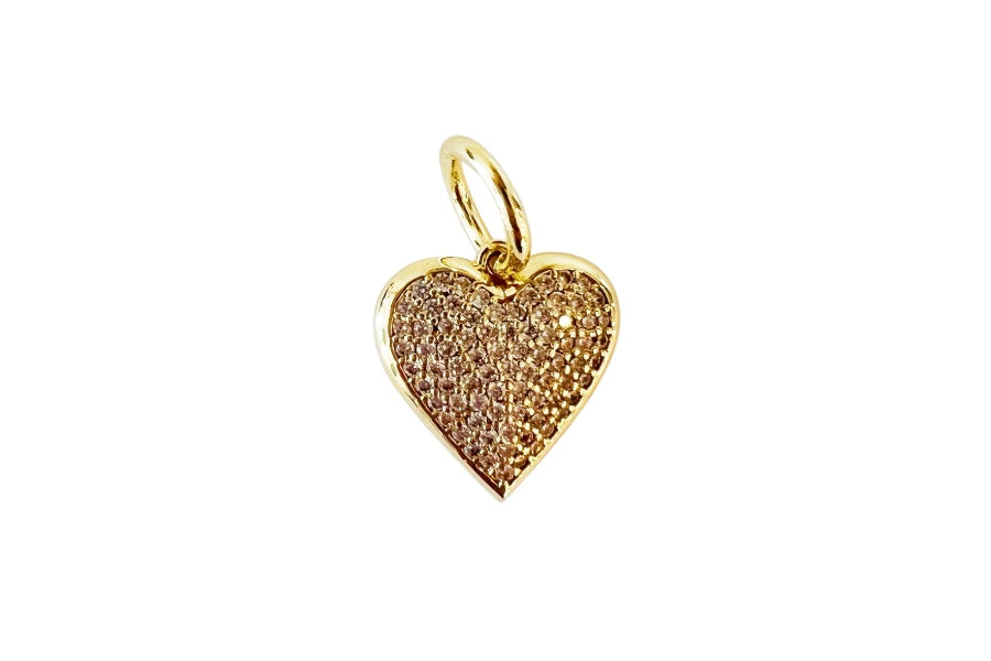 Small Pave Heart Charm