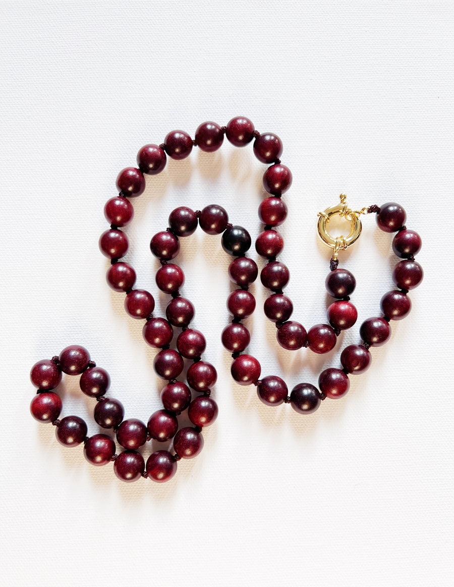 Dark Woods Statement Bead Necklace