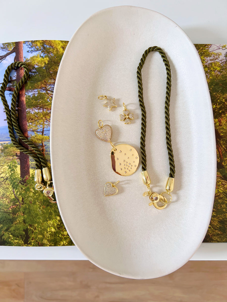 Evergreen Twist Cord Necklace