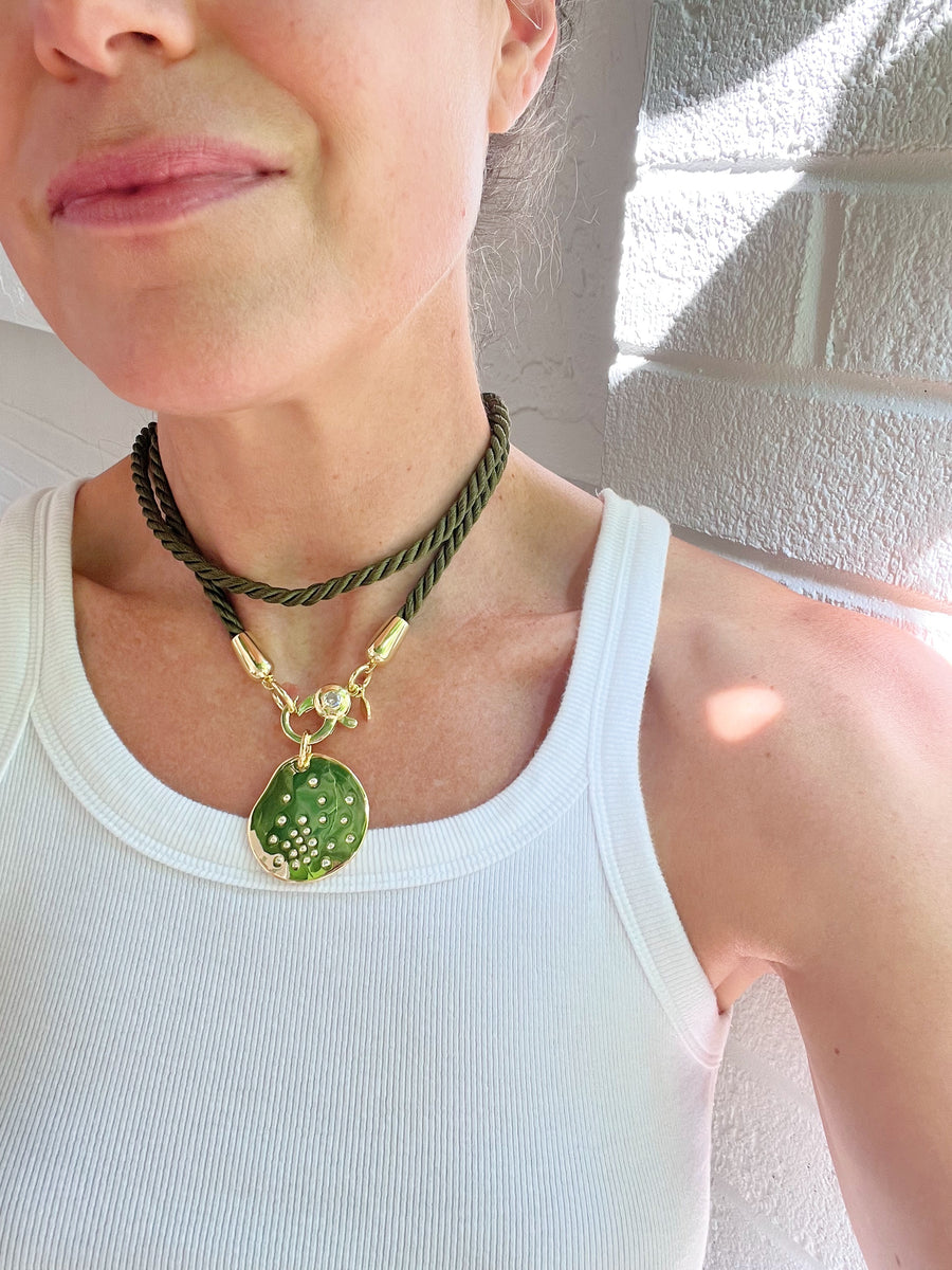 Evergreen Twist Cord Necklace
