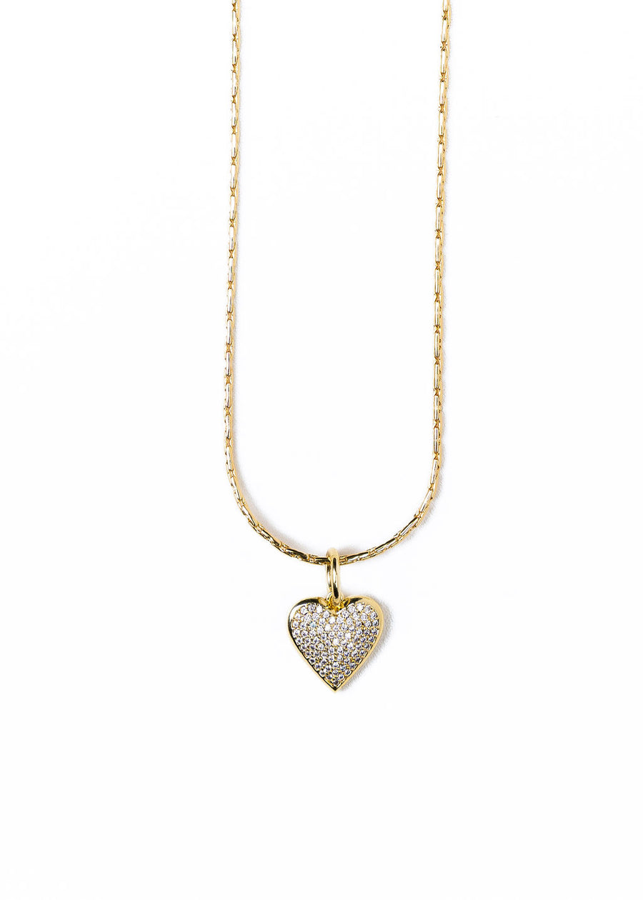 Small Pave Heart Charm