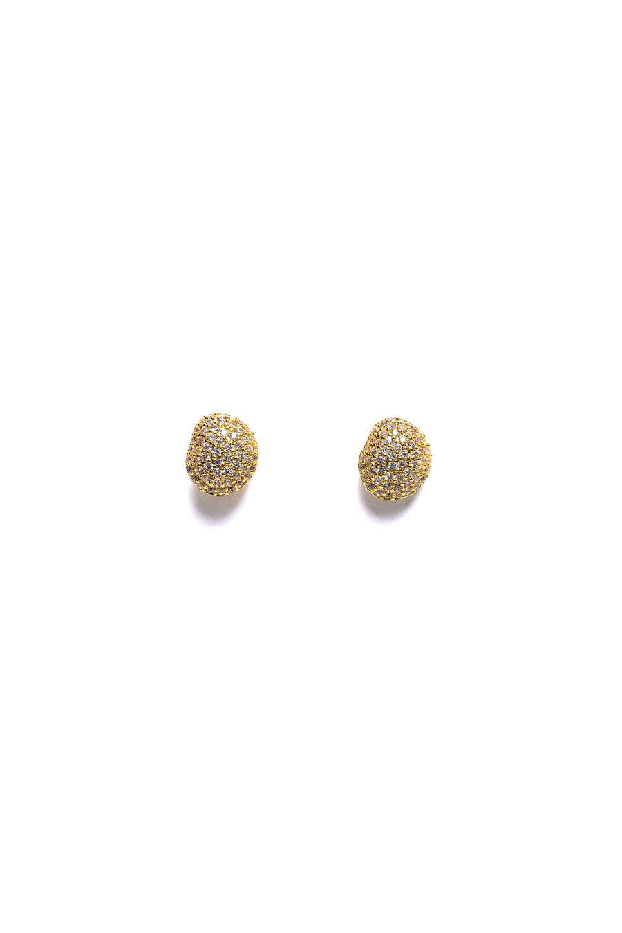 Pave Pebble Studs