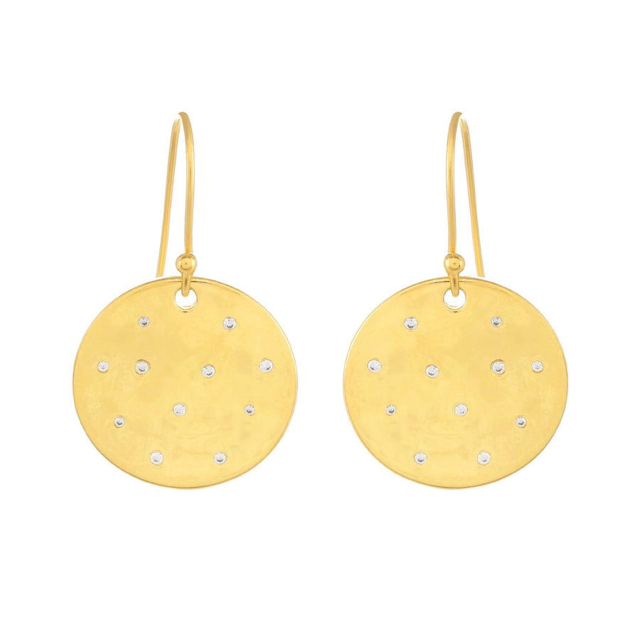 Gold Disc Earrings