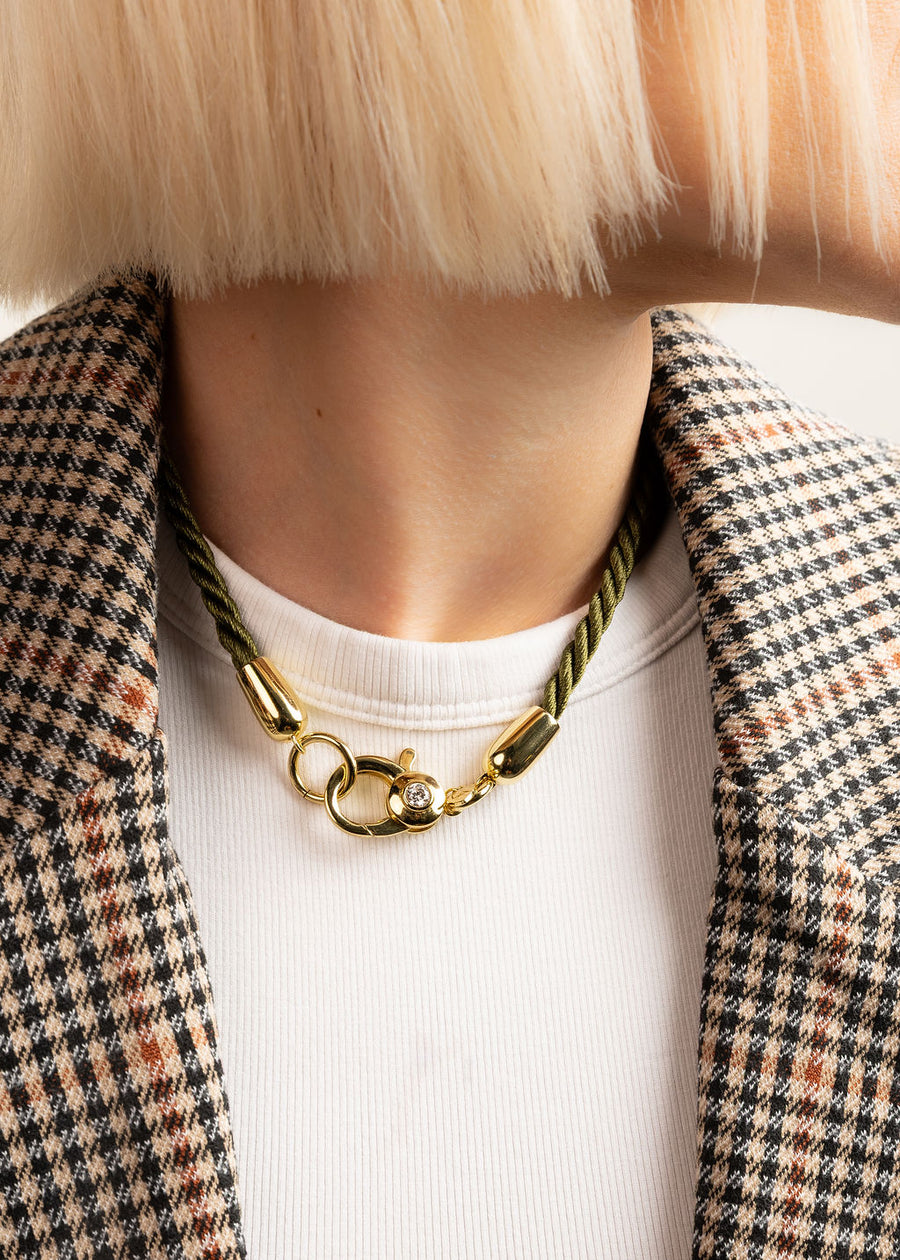 Evergreen Twist Cord Necklace