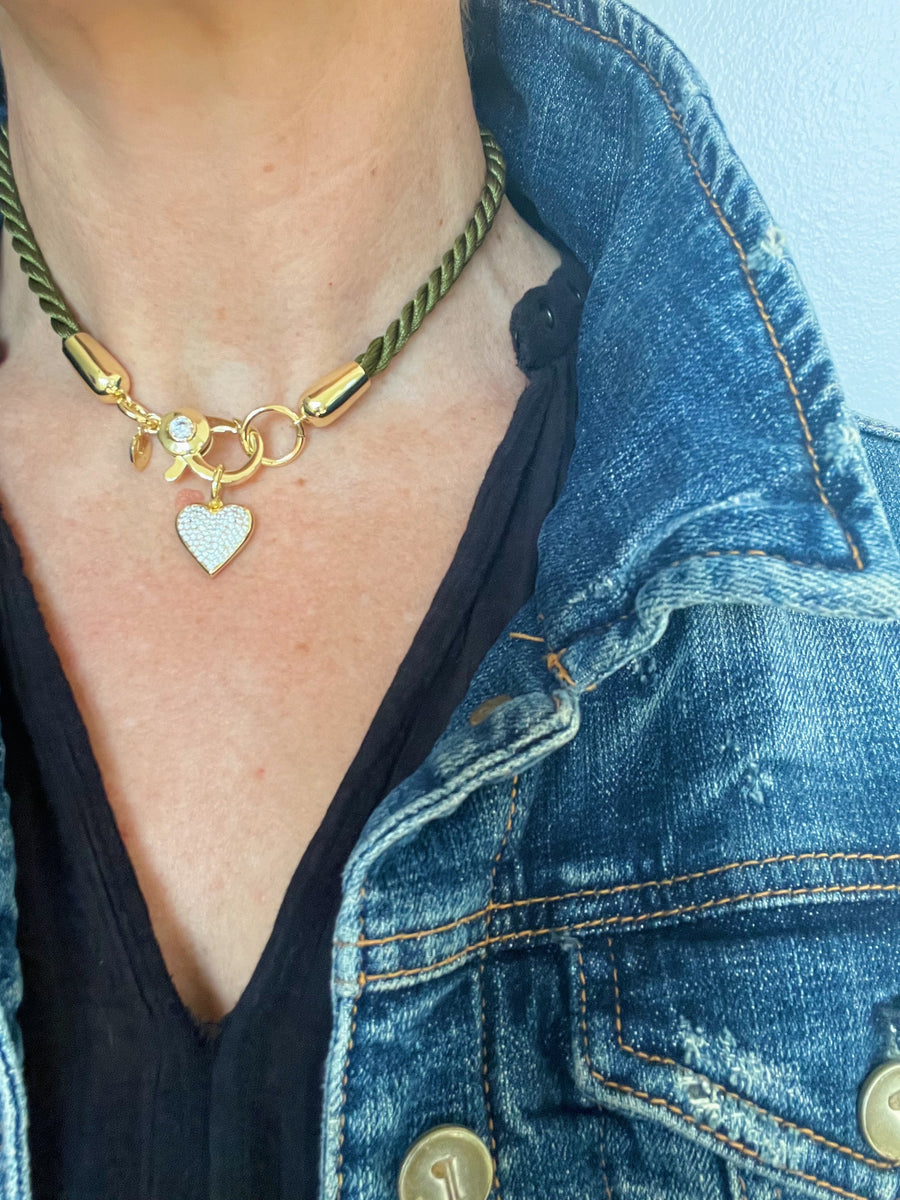 Small Pave Lucky Charm