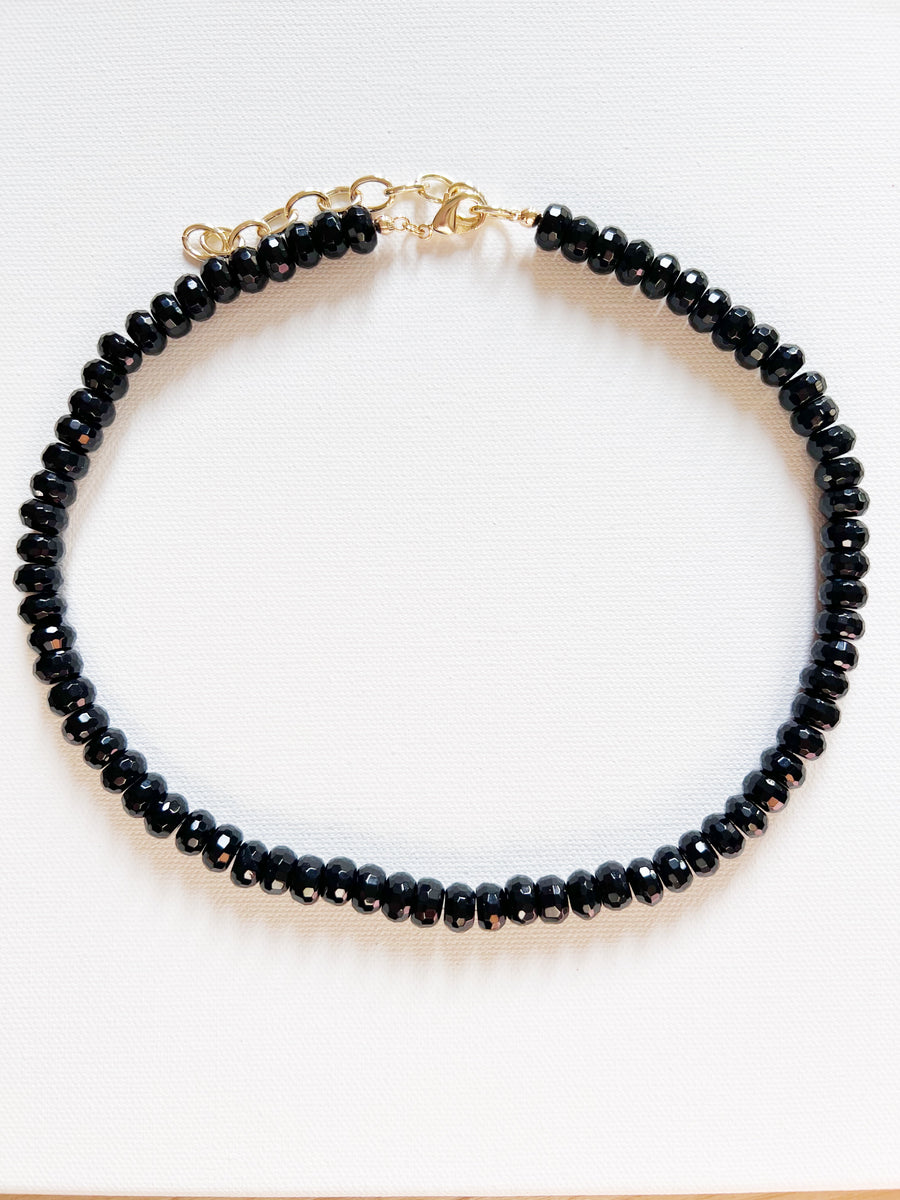 Onyx Rondelle Necklace