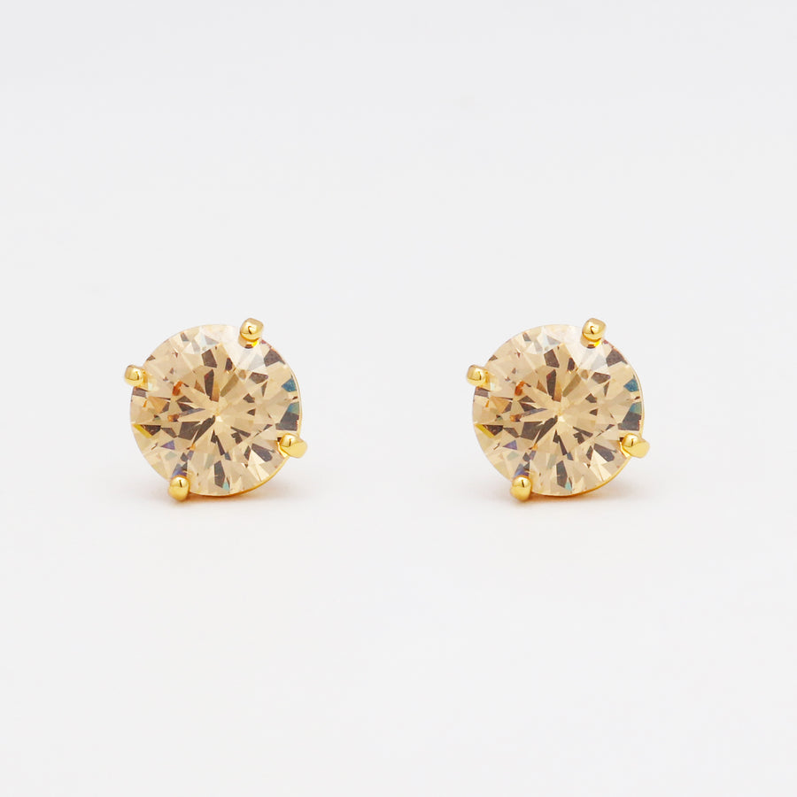 Classic Champagne CZ Studs