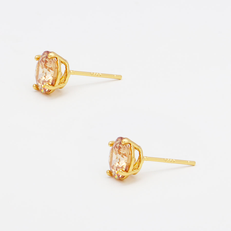 Classic Champagne CZ Studs