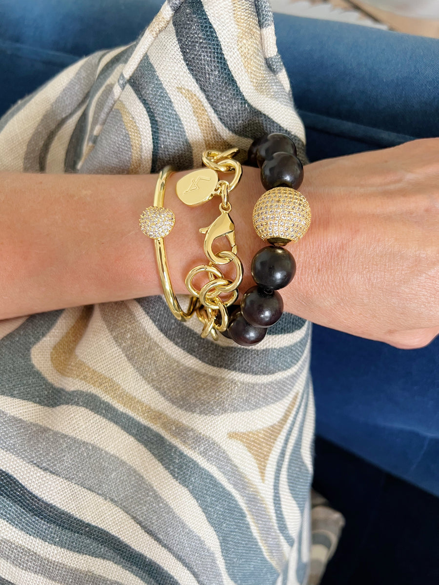 Circle Link Chunky Gold Chain Bracelet