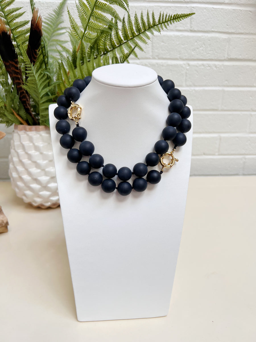 Black Jumbo Statement Necklace