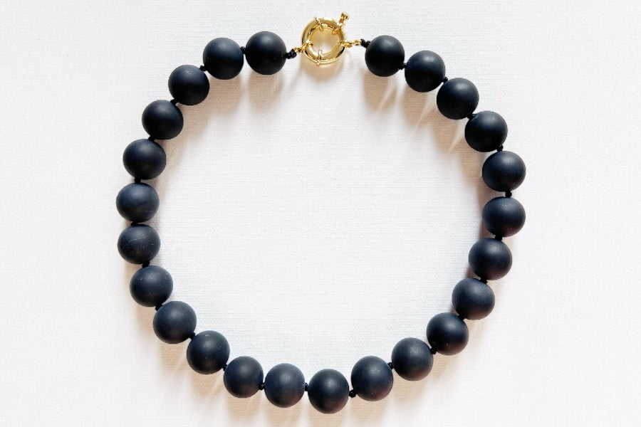 Black Jumbo Statement Necklace