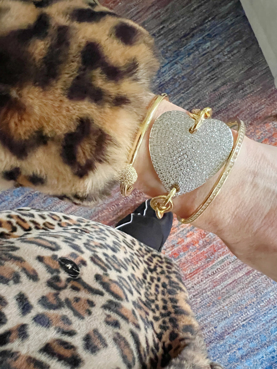 Statement Bling Heart Bracelet