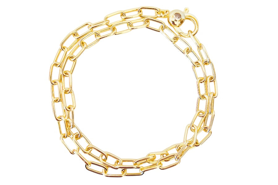 32” Long Paperclip Statement Chain