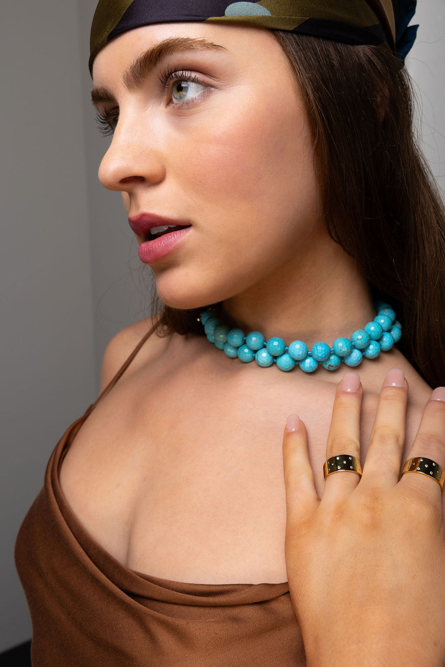 Turquoise Statement Bead Necklace