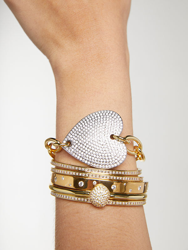Statement Bling Heart Bracelet