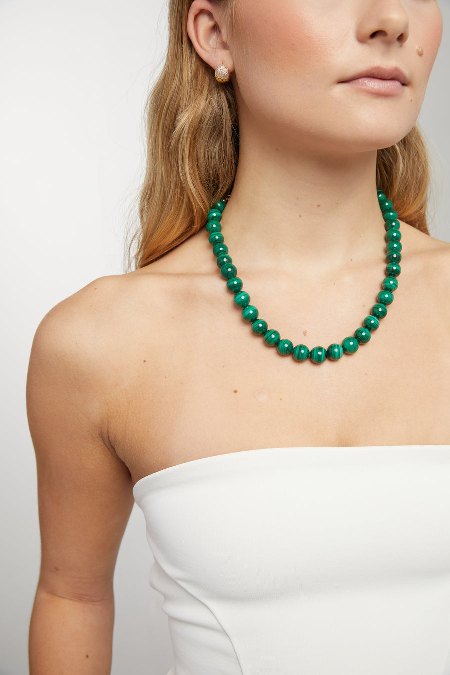 Malachite Statement Strand Necklace