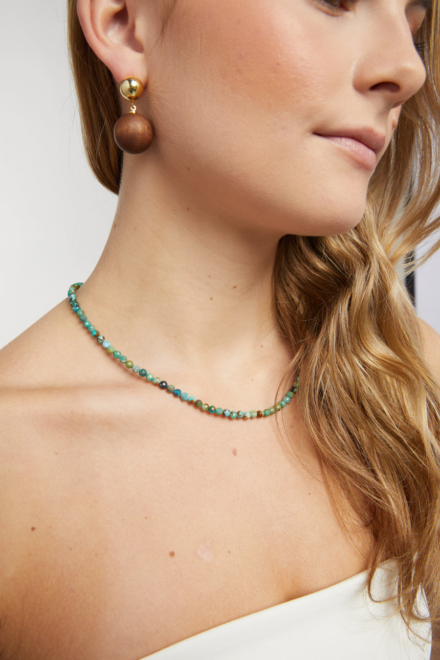Natural Turquoise Strand Necklace