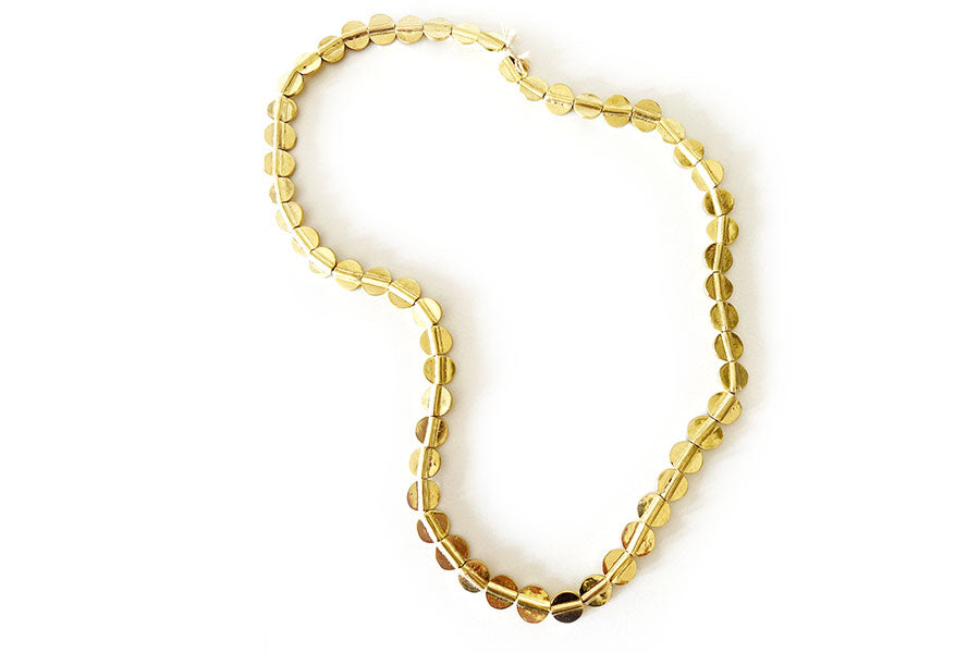 Boho Brass Disc Strand Necklace