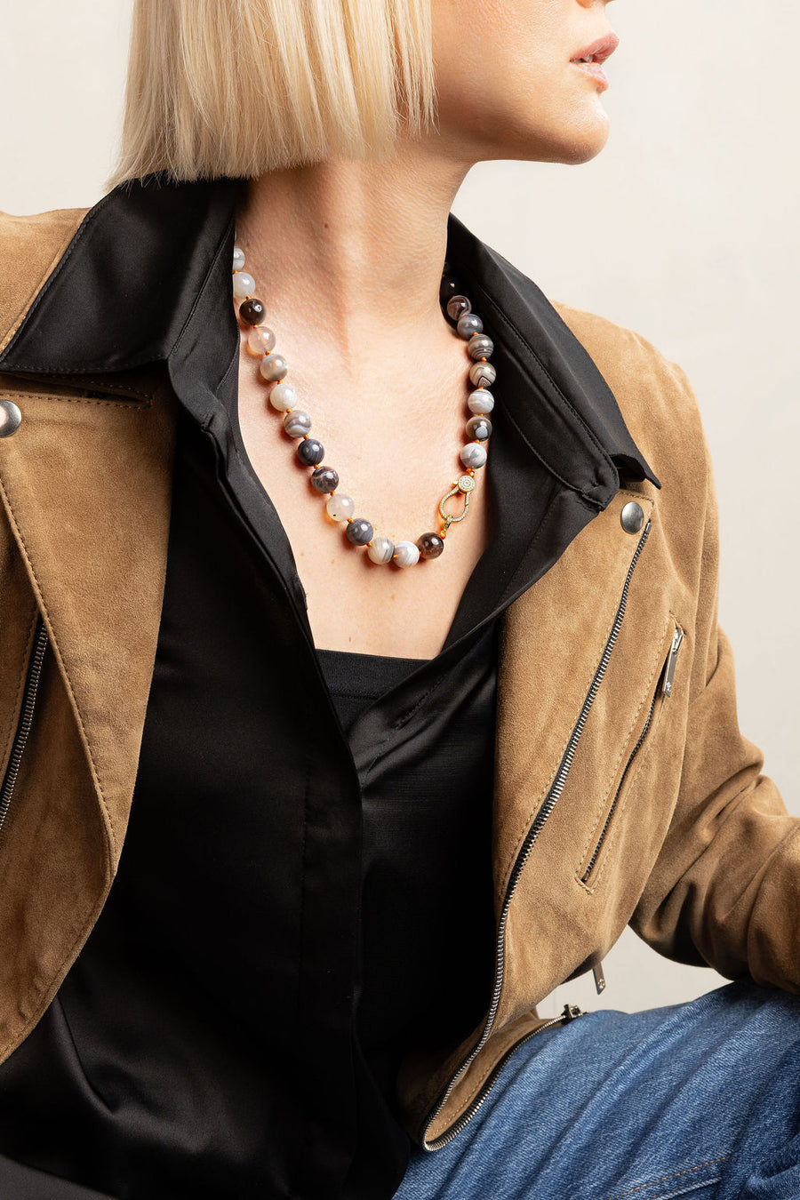 Botswana Agate Statement Necklace