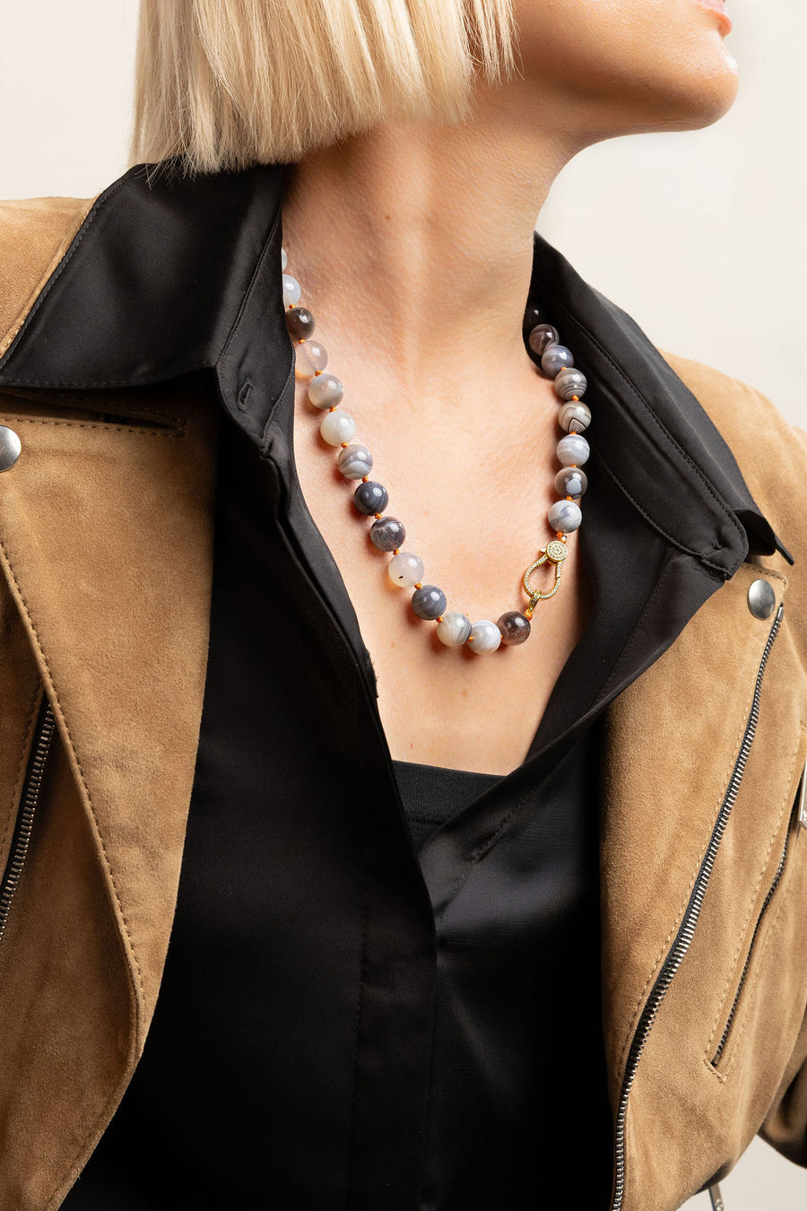 Botswana Agate Statement Necklace