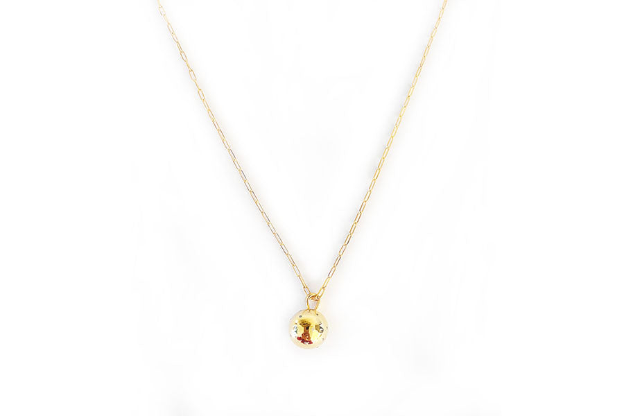 Gold Sphere Pendant Necklace