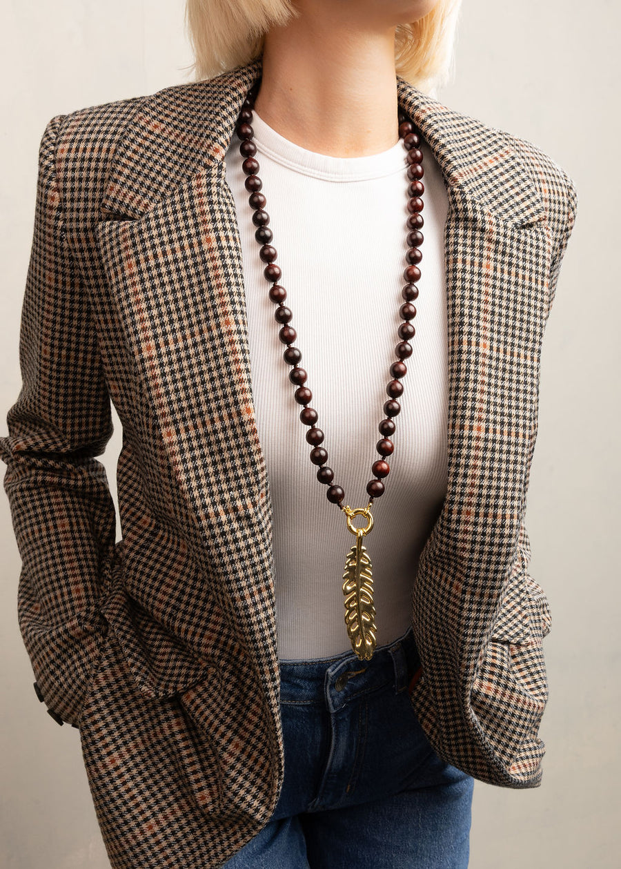 Dark Woods Statement Bead Necklace