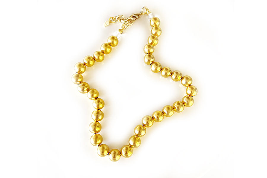 Matte Gold Ball Necklace
