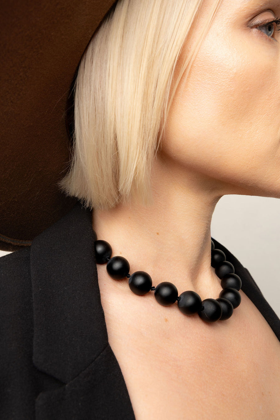Black Jumbo Statement Necklace