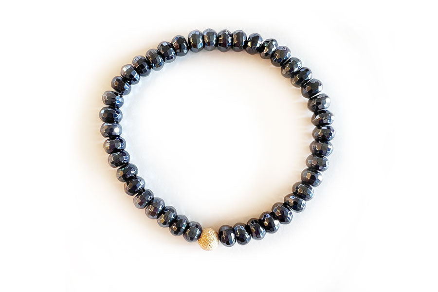 Mini Good Vibes Bracelet Stacker Black Onyx