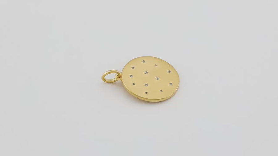 Gold Disc Pendant Necklace