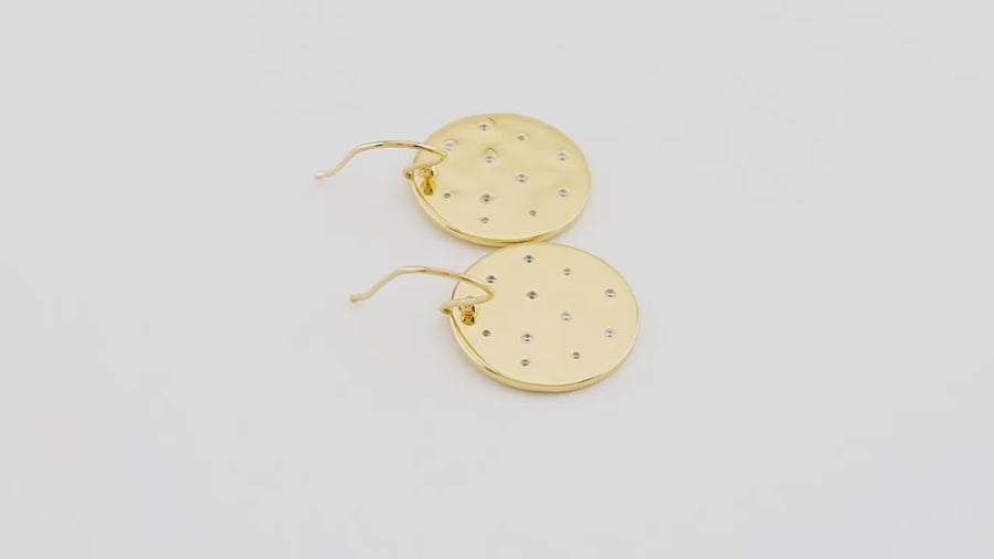 Gold Disc Earrings