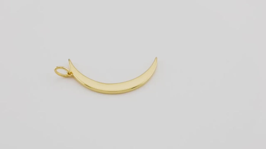 Crescent Moon Gold Necklace