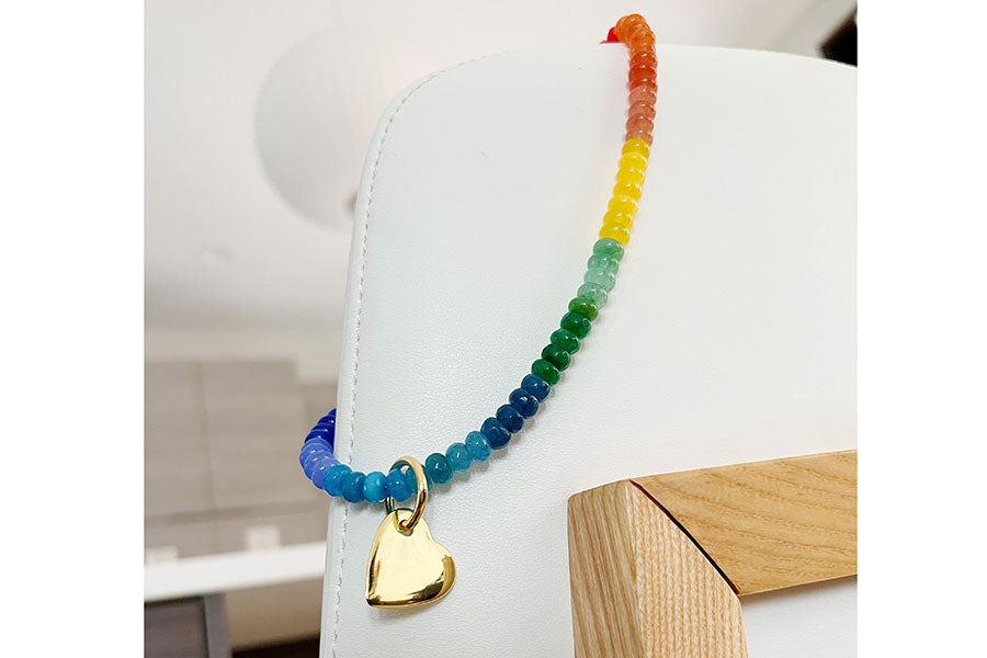 Rainbow or Forest Mix Gemstone Necklace