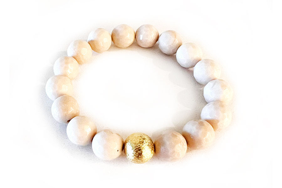 Ivory Wood Fossil Stacking Bracelet