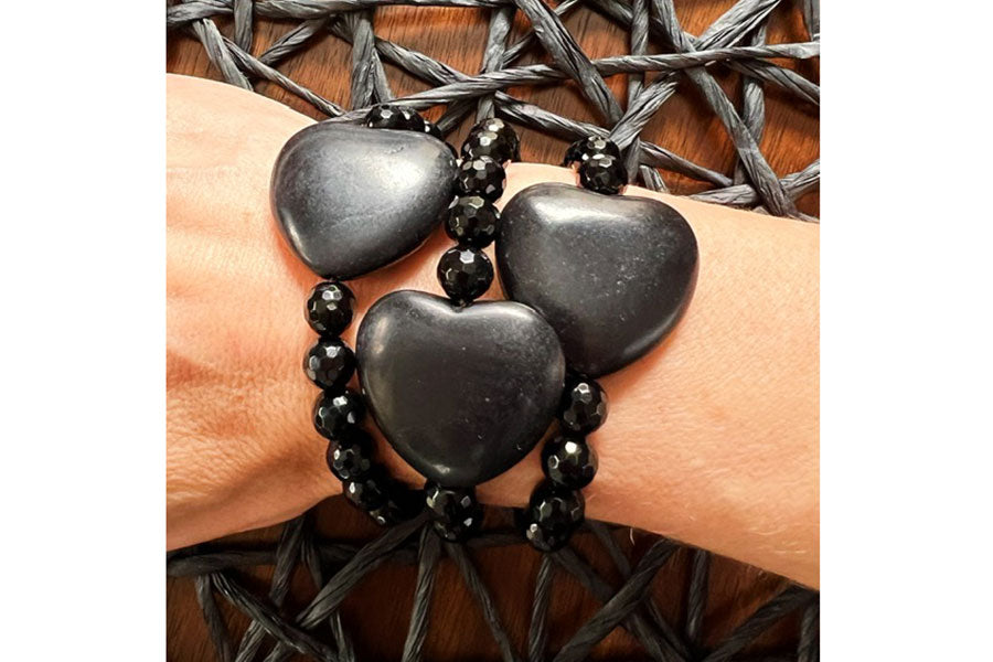 Black Heart Onyx Bracelet