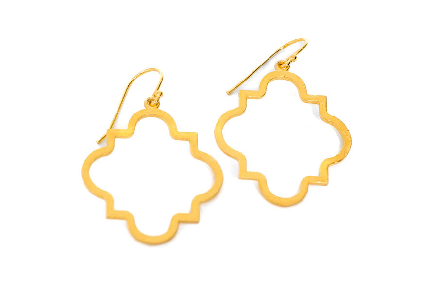 Gold Vermeil Moroccan Style Chandelier Earrings