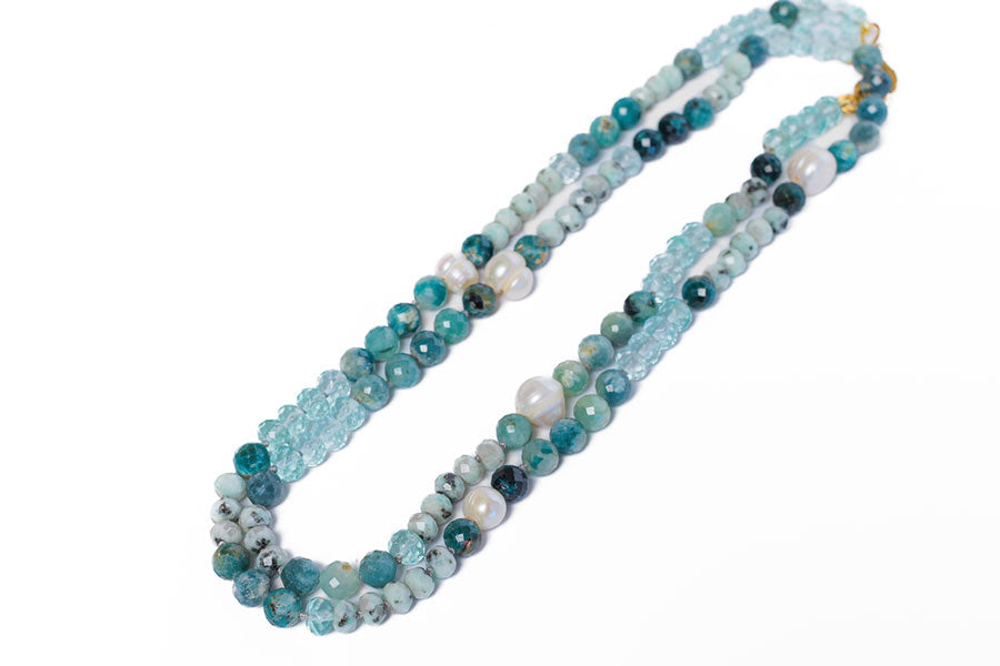 Colors of the Sea Gemstone Necklace