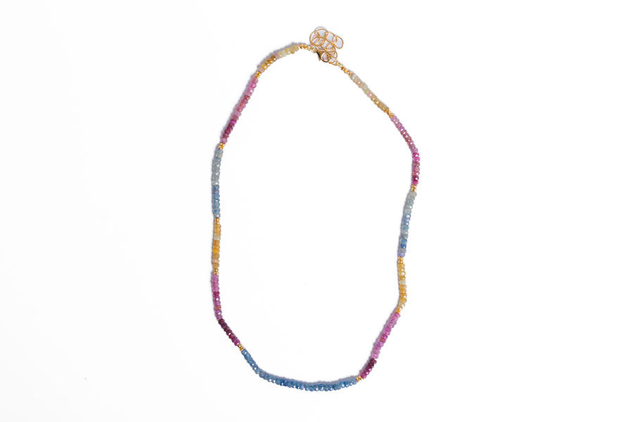Multi-Sapphire Gemstone Necklace