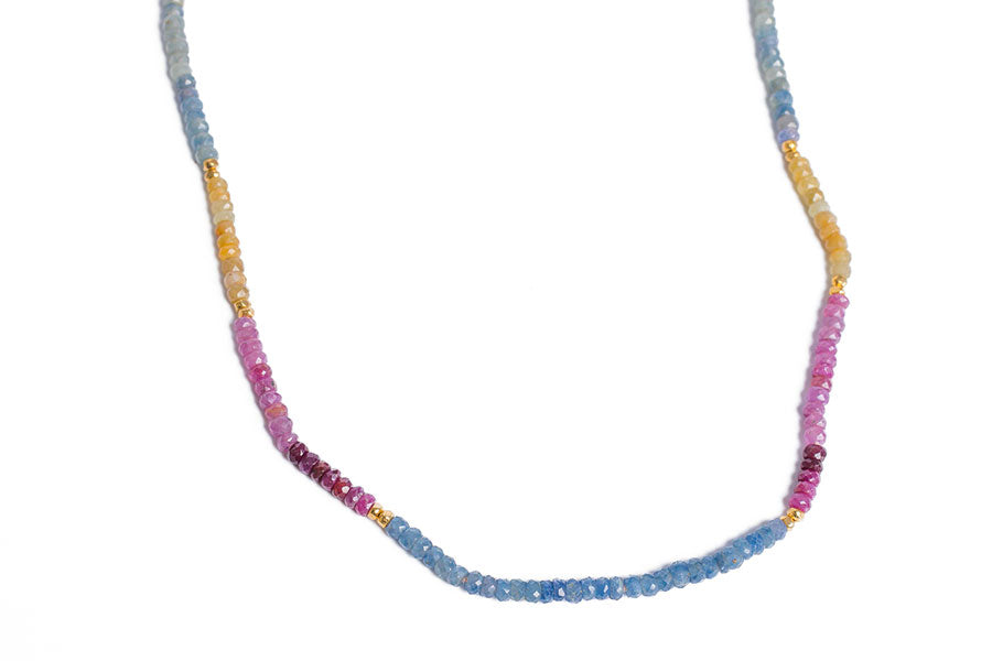 Multi-Sapphire Gemstone Necklace